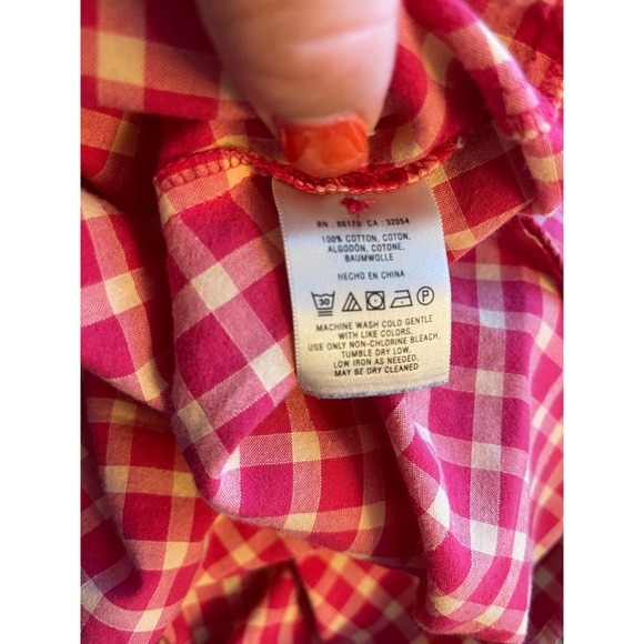 Anthropologie Holding Horses Plaid Button Up Shirt Top Ruffle Size 2 - Picture 11 of 12